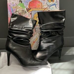 Jeffrey Campbell Black Stiletto Heeled Boots